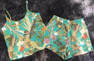 Conjunto estampa digital blusa alça tam. m verde Conjunto estampa digital blusa alça tam. m verde