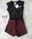 Conjunto estampado blusa e jhorts