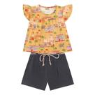 Conjunto Estampado Blusa e Short - Playgroung - Playground