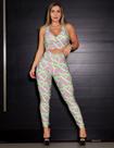 Conjunto Estampado Feminino Calça Empina Bumbum e Cropped com Bojo