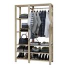 Conjunto Estante Minimalista Decorativo Simples Design Clássico Multiuso E Estante Arara Multiuso 8