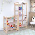 Conjunto estantes multiuso colorê infantil