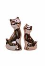 Conjunto Estatua Decorativa Cerâmica Dupla de Gatos Kit Gato Conjunto Estatua Decorativa Cerâmica Dupla de Gatos Kit Gato