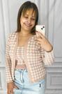 Conjunto eugênia - casaco +croped - veste até o 44