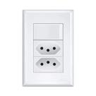 Conjunto Evidence 1 Interruptor e 2 Tomadas 20A Fame