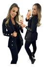 Conjunto Executivo (calça, Blazer E Cropped)