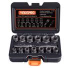 Conjunto extrator de parafusos YEKEPRO T38215 15 15 unidades 3/8 Drive Impact