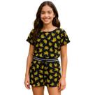 Conjunto Fábula Blusa E Short Confete De Banana Preto Verão Conjunto Fábula Blusa E Short Confete De Banana Preto Verão