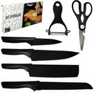 Conjunto Faca Cozinha 6 Peças Descascador Tesoura Cutelo