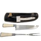 Conjunto Faca e Garfo 10” em Aço Inox Cabo de Osso