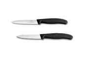 Conjunto Faca para descascar 19cm Lâmina lisa e serrilhada SwissClassic Victorinox