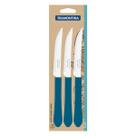 Conjunto Facas Churrasco Inox 3 Peças Leme Tramontina - Azul Oceano