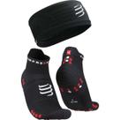 Conjunto Faixa de Cabeça 7,5cm e Meia de Compressão Run Low Compressport