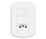 Conjunto Fame 4x2 1 Interruptor + 1 Tomada 20A Blanc +