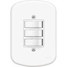 Conjunto Fame 4X2 Branco Com Placa 3Simples