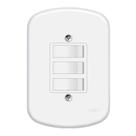Conjunto Fame Blanc - Interruptor Triplo Simples 10a