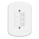 Conjunto Fame Blanc - Interruptor Triplo Simples 10A
