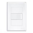 Conjunto Fame Evidence 4X2 Branco Com Placa(1Paralelo) 16A