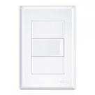 Conjunto Fame Evidence 4X2 Branco Com Placa(1Simples) 16A