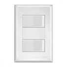 Conjunto Fame Evidence 4X2 Branco Com Placa(2Simples) 16A