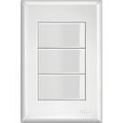 Conjunto Fame Evidence 4X2 Branco Com Placa(3Simples) 16A