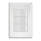 Conjunto Fame Evidence 4X2 Branco Com Placa(3Simples) 16A