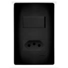 Conjunto Fame Habitat Black - Interruptor Simples 16a, Tomada 2p+t 10a
