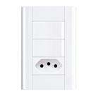 Conjunto Fame Modulare - Interruptor 2 Teclas Simples 16a, Tomada 2p+t 10a