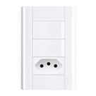 Conjunto Fame Modulare - Interruptor 2 Teclas Simples 16A, Tomada 2P+T 10A