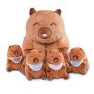 Conjunto familiar Niuniu Daddy Capybara de bicho de pelúcia com 4 bebês