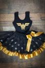 Conjunto Fantasia Body Saia Tule Mulher Maravilha Adulto