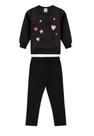 Conjunto fashion moletom menina malwee kids preto 6