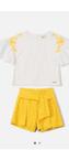Conjunto Fashion Off White com Amarelo