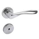 Conjunto Fechadura 610 Zamak Banheiro Cromado Acetinado - La Fonte