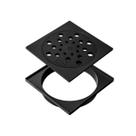 Conjunto Fecho e Porta Grelha 10x10cm Preto
