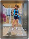 Conjunto Feelup preto com detalhe azul e colete Conjunto Feelup preto com detalhe azul e colete