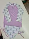 Conjunto fem infantill Rio ondas Lilás ,Tam 1 camisa longa proteção Uv FPU 50+ e calcinha