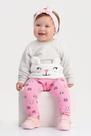 Conjunto Fem P-M-G casaco moletom com pelo e legging molecotton