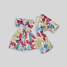 Conjunto Feminino 3 peças Cropped + Kimono + Shorts 0614