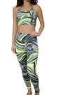 Conjunto feminino academia calça e top cruzado