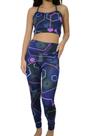 Conjunto feminino academia calça e top cruzado