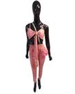 Conjunto Feminino adulto Calça jogger e Croped rosa