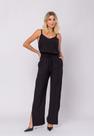 Conjunto Feminino Alfaiataria Regata E Calça Fenda Preto Salvatore