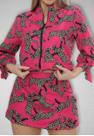 Conjunto Feminino Animal Print Bomber e Short Saia