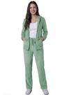 Conjunto Feminino Anistia Jaqueta Aberta Lisa com Capuz e Calça De Plush Premium