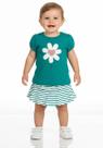 Conjunto Feminino Bebê Blusa Flor C/ Short-saia M (3-6 Meses