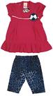Conjunto Feminino Bebê blusinha + ciclista oncinha P Ao G