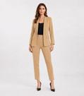 Conjunto Feminino Blazer E Calça Reta Atendencia Bege