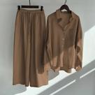 Conjunto Feminino Blusa Camisa Calça Folgada Festa Férias Solto Comfy Largo Soltinho Plus Size