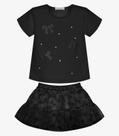 Conjunto Feminino Blusa Com Saia Trick Nick Preto